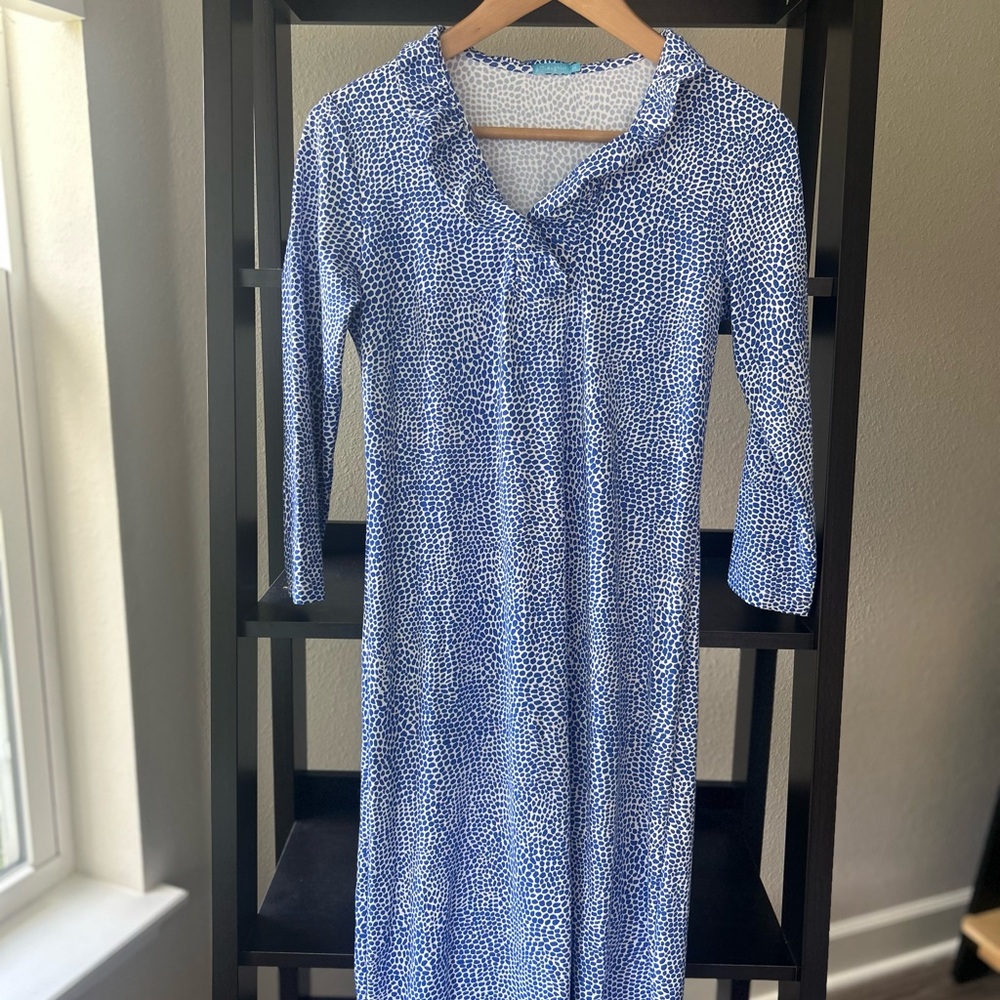Blue Patterned Women's Dress